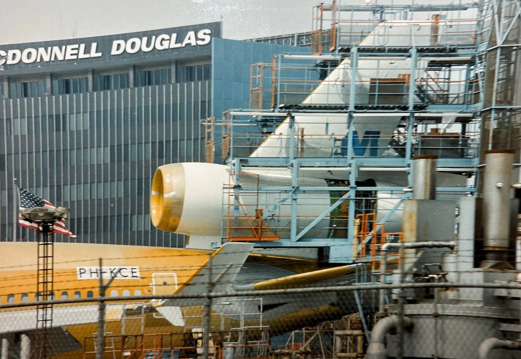 McDonnell Douglas DC-10 undergoing tail engine maintenance